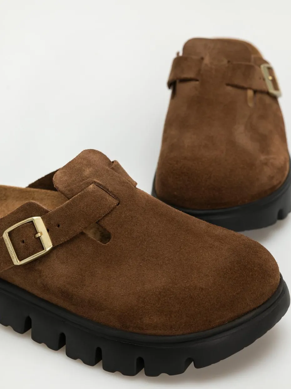 Birkenstock Flip Flops Boston Chunky Suede Narrow Wmn