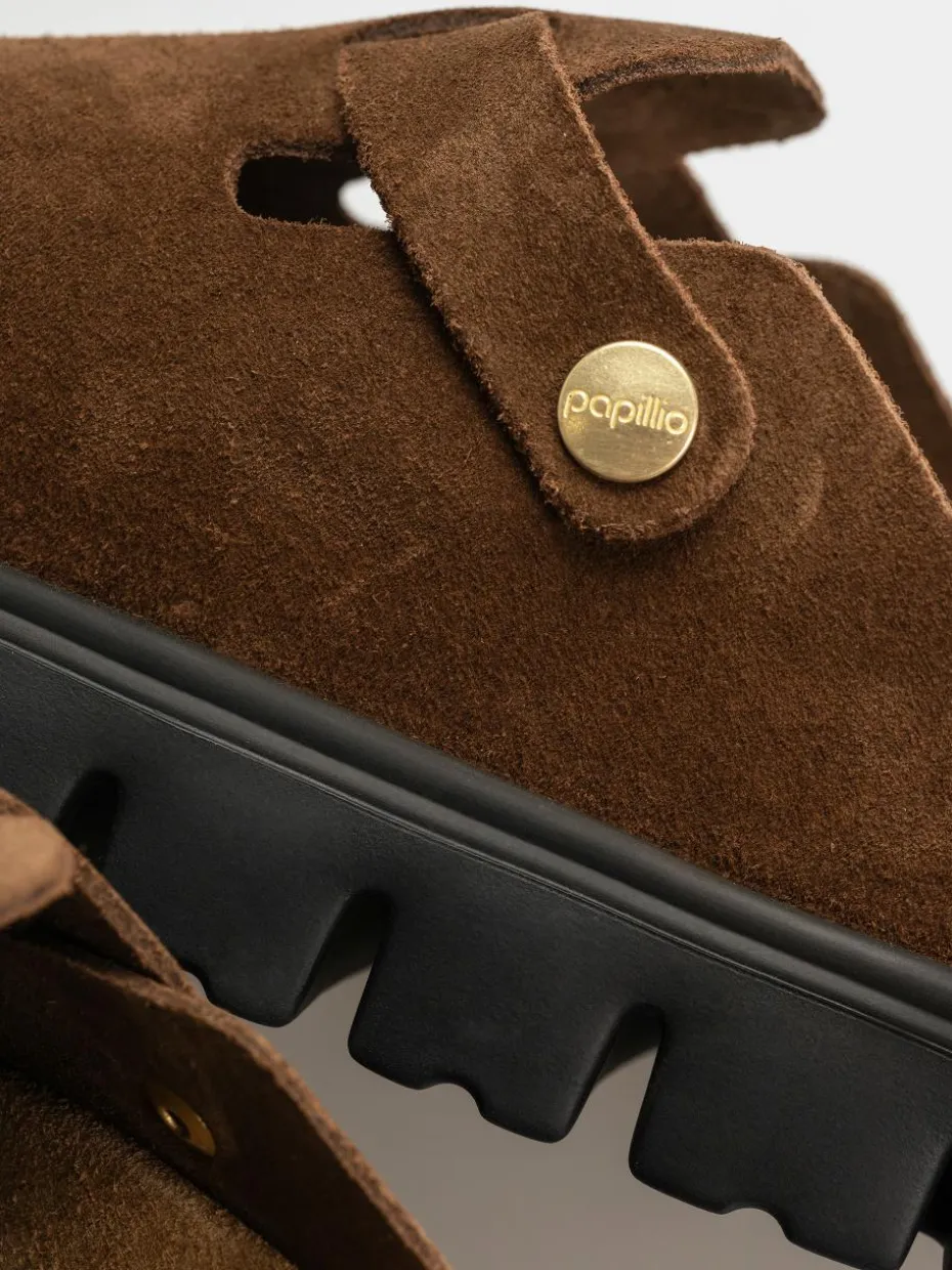 Birkenstock Flip Flops Boston Chunky Suede Narrow Wmn