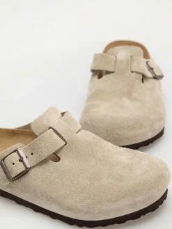 Birkenstock Flip Flops Boston Suede Leather Regular