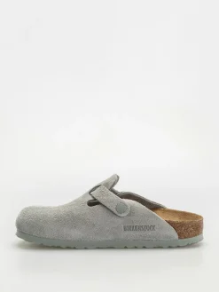 Birkenstock Flip Flops Boston Suede Leather Narrow Wmn