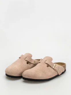 Birkenstock Flip Flops Boston Suede Leather Narrow Wmn