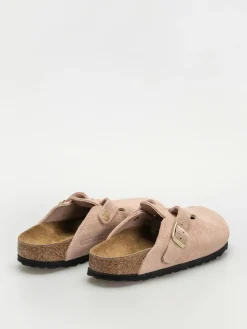 Birkenstock Flip Flops Boston Suede Leather Narrow Wmn