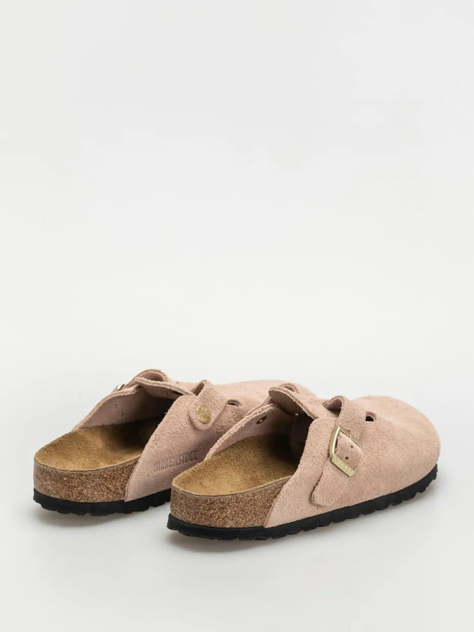 Birkenstock Flip Flops Boston Suede Leather Narrow Wmn