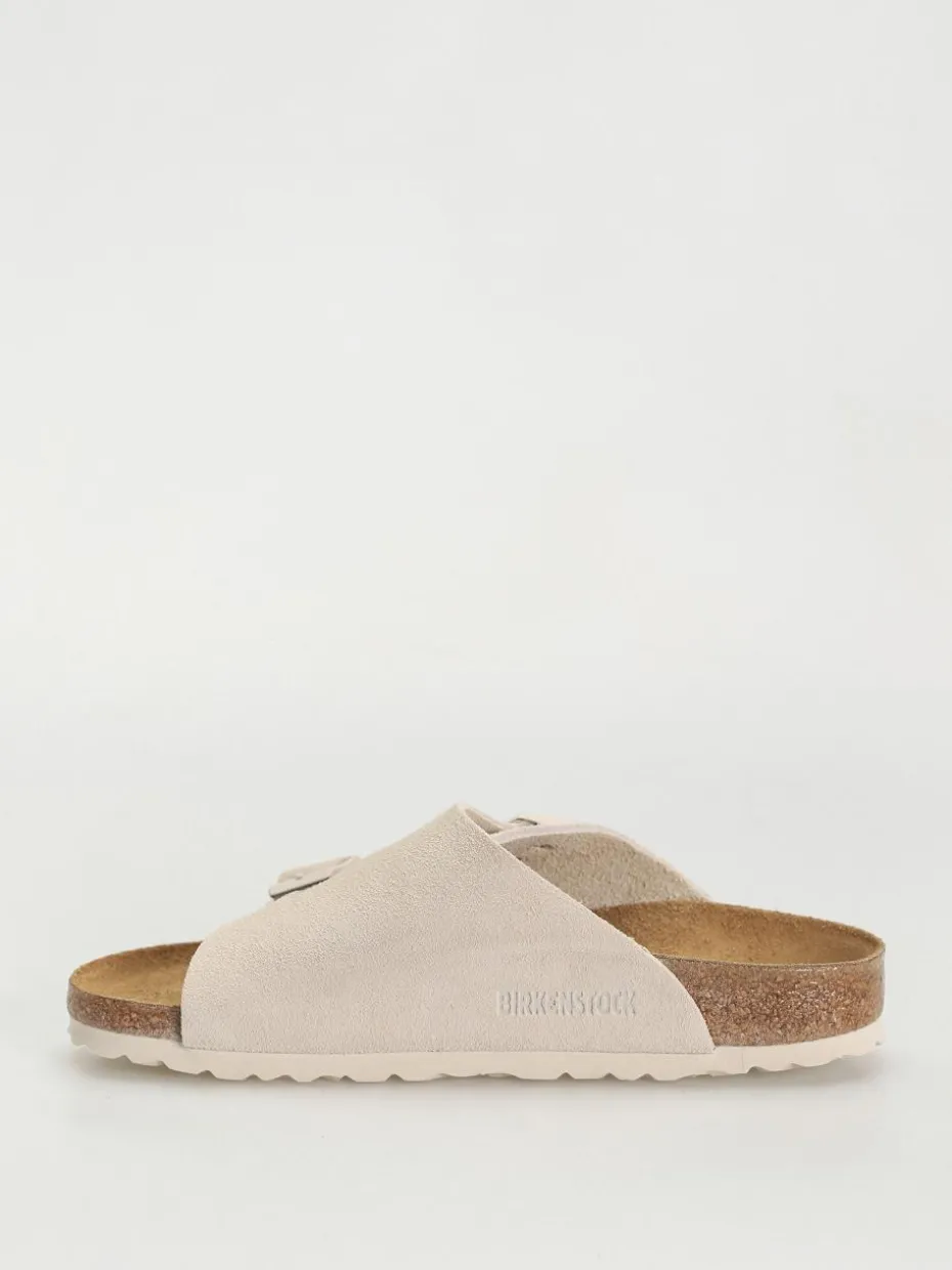 Birkenstock Flip Flops Zurich Suede Leather Narrow Wmn