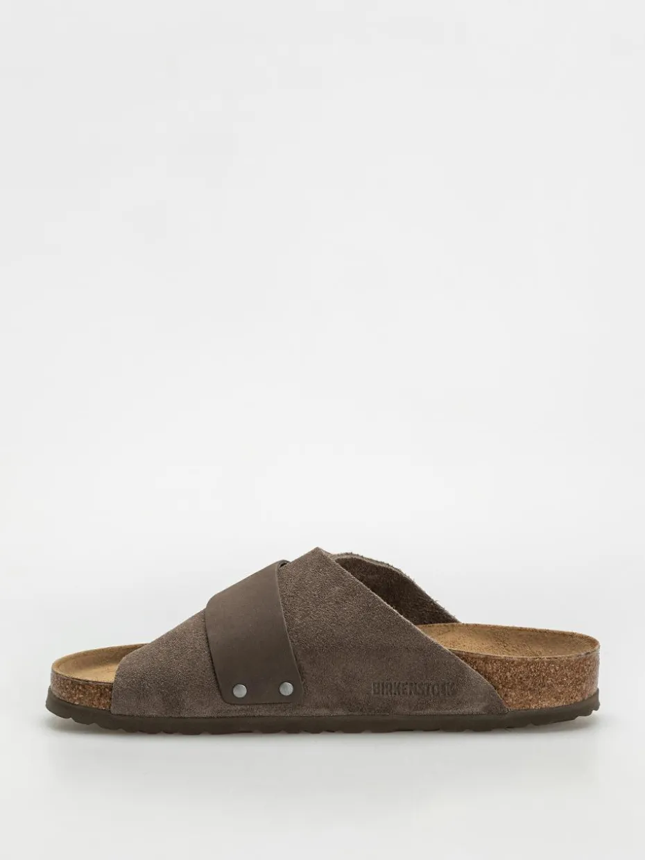 Birkenstock Kyoto Nubuck Suede Leather Regular Flip Flops