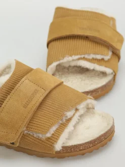 Birkenstock Kyoto Shearling Suede Leather Fur Narrow Wmn Flip Flops