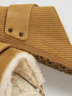 Birkenstock Kyoto Shearling Suede Leather Fur Narrow Wmn Flip Flops