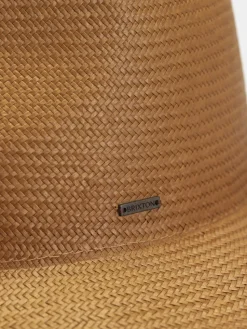 Brixton Jo Straw Frayed Fedora Hut