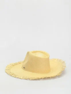 Brixton Jo Straw Frayed Fedora Hut