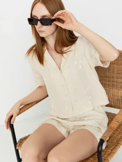 Brixton Silky Jacquard Button Down Wmn Hemd