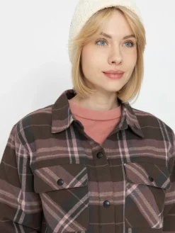 Damen Volcom Snowboard Jacke Ins Riding Flannel