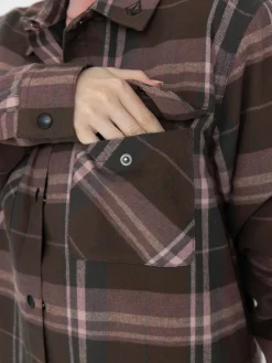 Damen Volcom Snowboard Jacke Ins Riding Flannel