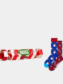 Happy Socks Socken 2-Pack Holiday Striped Cracker Gift Set