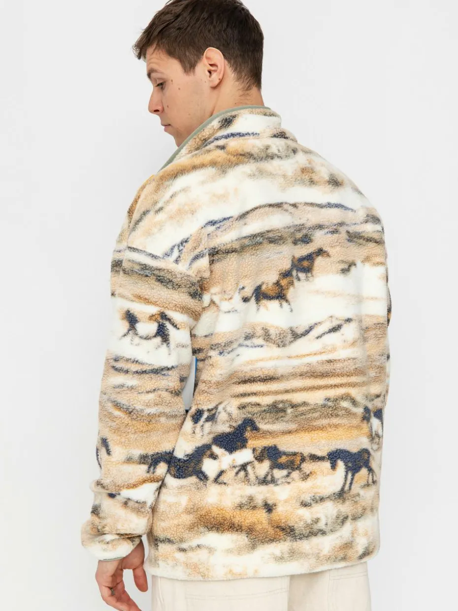 Herren Columbia Helvetia II Printed Half Snap Fleece Jacke