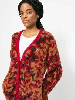 HUF Leopard Knit Duster Pulli Wmn