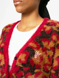 HUF Leopard Knit Duster Pulli Wmn