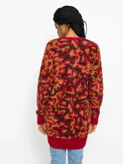 HUF Leopard Knit Duster Pulli Wmn