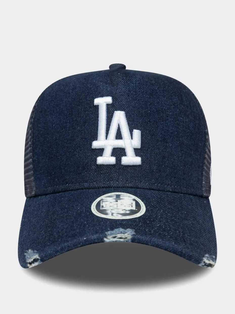 New Era Cap Denim Trucker Los Angeles Dodgers Wmn