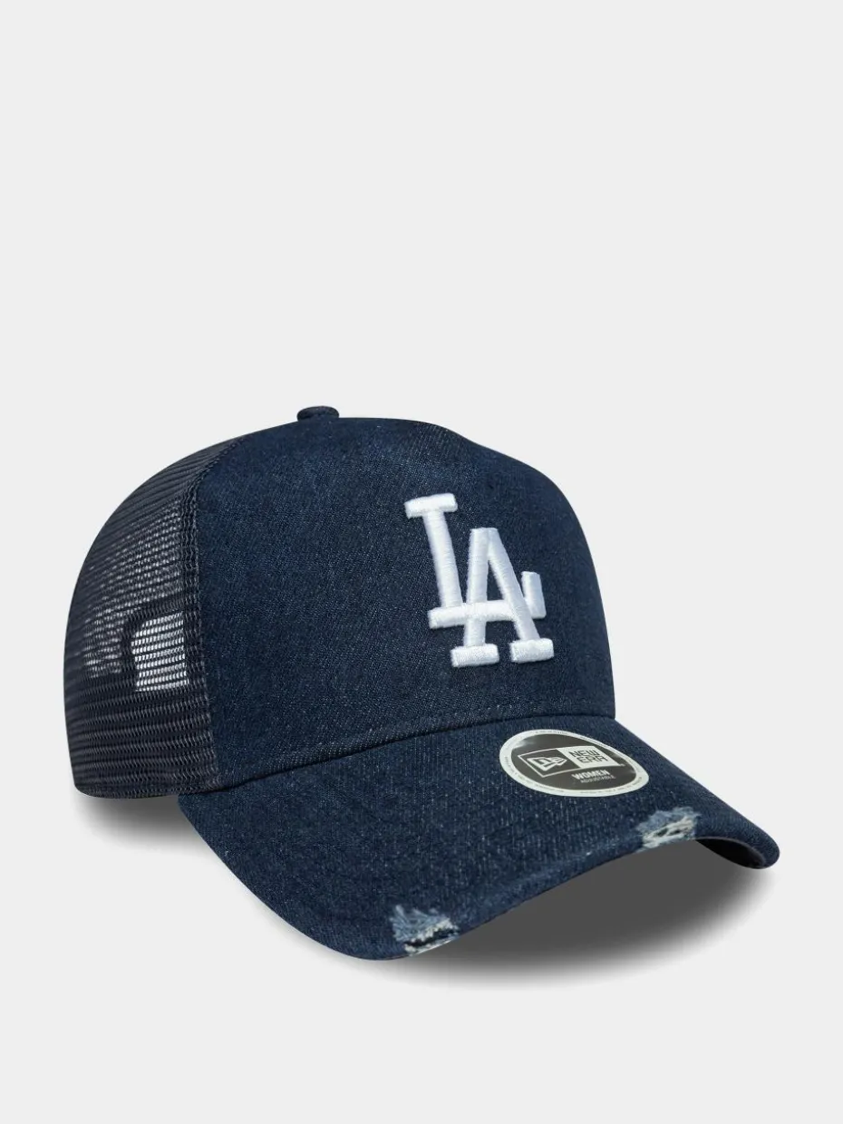 New Era Cap Denim Trucker Los Angeles Dodgers Wmn
