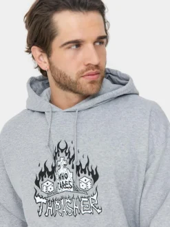 Thrasher Who Cares By Neckface HD Hoodie